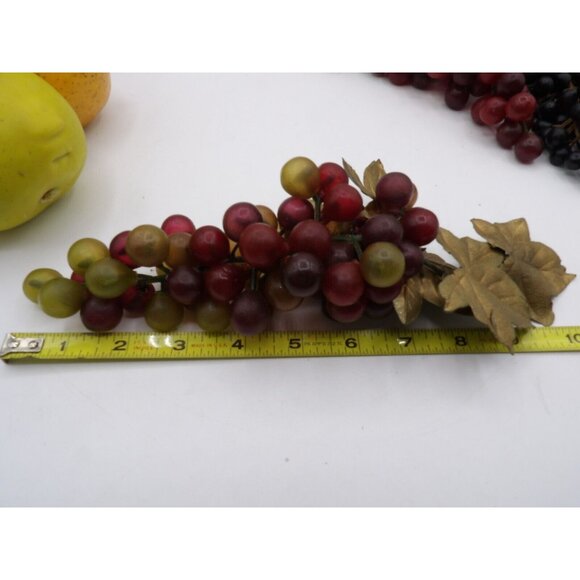 Artificial Fruit Apples Pears Grapes Plastic Rubber 8 Pieces Unbranded - Picture 7 of 16